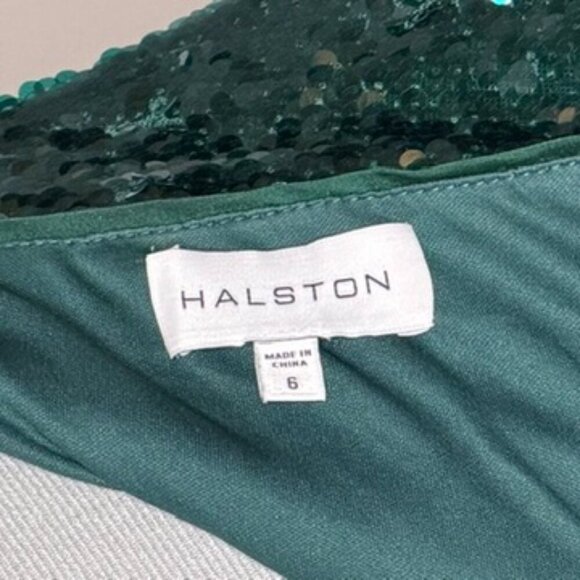 Halston Tova Sequin Cowl Neck Gown - Picture 7 of 12